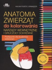 Anatomia zwierząt do kolorowania Narządy wewnętrzne i gruczoły dokrewne