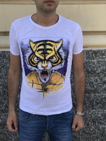 Tshirt - Uomo Tigre - 100%  Cotone