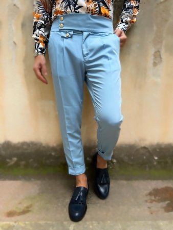 Pantaloni uomo - Vita alta - Azzurri