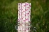 Ekologiczne słomki papierowe PREMIUM 6 mm x 197mm  flaming różowy