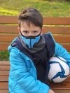 Maseczka antysmogowa sportowa ACTIVE KIDS dla nastolatków błękitna