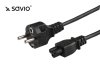 Kabel zasilający Savio CL-81 do notebooka &quot;koniczynka&quot; 1,8m
