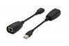 Przedłużacz/Extender DIGITUS USB 1.1 po skrętce Cat.5e/6 UTP/SFP do 45m, czarny, 20cm