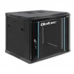 Szafa RACK Qoltec 19&quot; | 9U | 600x600x500 | Czarna | Wisząca