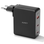 Ładowarka sieciowa Aukey PA-B7O GaN, 2x USB-C, USB-A, QC, PD 140W