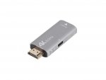 Adapter Lanberg HDMI (M) -&gt; Displayport (F) 4K srebrny