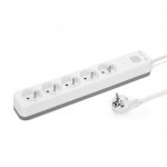 Listwa zasilająca przeciwprzepięciowa MONTIS MT187-WG-3  5 gniazd szaro-biała