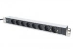 Listwa zasilająca DIGITUS 19&quot; 1U  8 gniazd 16A 2m