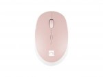 Mysz bezprzewodowa Natec Harrier 2 bluetooth 5.1 1600 DPI z cichym klikiem biało-różowa