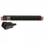 Listwa zasilająca Techly Rackowa 19&quot; 1U, 8 xSchuko/UNEL 3m. czarna