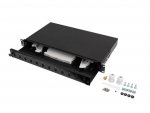 Przełącznica światłowodowa Lanberg 12xSC simplex / 12xLC duplex Rack 19&quot; 1U czarna + akcesoria