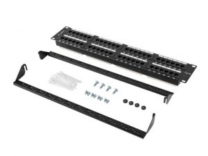 Patch panel Lanberg PPU5-2048-B 48 port 2U 19&quot; kat.5e czarny