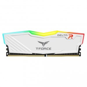 Pamięć DDR4 Team Group T-FORCE Delta RGB 8GB (1x8GB) 3600MHz CL18 1,35V Biała