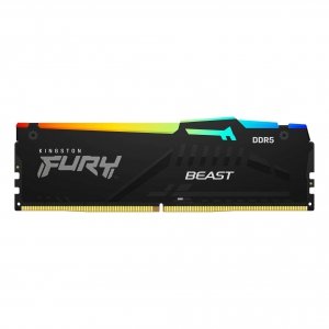 Pamięć DDR5 Kingston FURY Beast RGB 32GB (1x32GB) 5600MHz CL40 1,25V Czarna