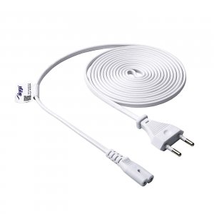 Kabel zasilający Akyga AK-RD-07A ósemka CCA CEE 7/16 / IEC C7 3 m biały