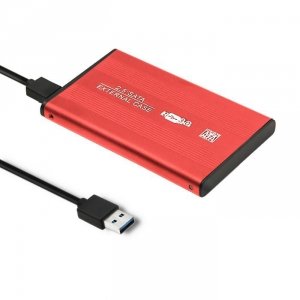 Obudowa Qoltec na dysk HDD/SSD 2.5&quot; SATA3 | USB 3.0 | Czerwona