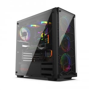 OUTLET: Obudowa KRUX Leda ATX z oknem, bez zasilacza - USZ OPAK