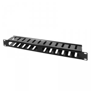 Organizer kabli LogiLink ORCC01B Rack 19&quot; 1U, stalowy, czarny