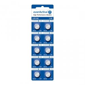 Bateria alkaliczna mini everActive AG12 G12 LR1142 LR43 - blister 10 sztuk