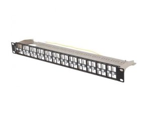 Patch panel Lanberg pusty 48 port 1U 19&quot; FTP do modułów Keystone Czarny