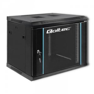 Szafa RACK Qoltec 19&quot; | 9U | 450x600x500 | Czarna | Wisząca