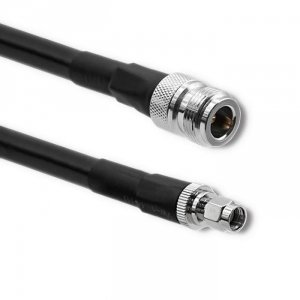 Kabel koncentryczny Qoltec LMR400 | N żeński | RP-SMA męski | 5m