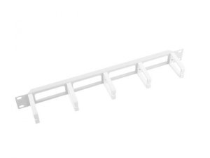Organizer kabli Lanberg AK-1202-S 19&quot; 1U z 5 plastikowymi uchwytami - typ B szary