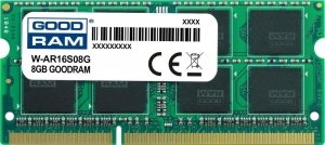 Pamięć SODIMM DDR3 GOODRAM 8GB 1600MHz  ded. do ACER (W-AR16S08G)