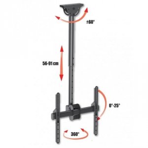 Uchwyt sufitowy Techly 32&quot;-55&quot;, 50kg regulowany