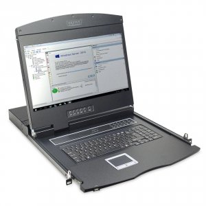 Konsola modułowa 19&quot; LCD DIGITUS z touchpad KVM 8 portów 1U komplet kabli (8xDS-19231) klawiatura US