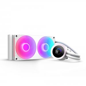 Chłodzenie wodne NZXT Kraken Plus 240 RGB LCD białe