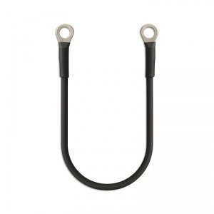 Kabel Qoltec przewód akumulatorowy z końcówkami konektorowymi M8 | Kabel z oczkiem 8mm | 20cm | Czarny