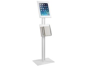 Uchwyt, stojak reklamowy Maclean MC-867 W do tabletu podłogowy z blokadą iPad Pro (Gen 3) 12.9&quot; biały