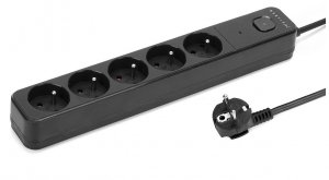 Listwa zasilająca przeciwprzepięciowa MONTIS MT187-BK-3 3m 5-gniazdowa czarna