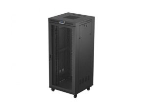 Szafa instalacyjna Rack Lanberg stojąca 19&quot; 37U 800x800 czarna drzwi performowane LCD (flat pack)