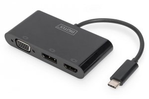 Kabel adapter DIGITUS USB 3.1 Typ C  na HDMI/VGA/DP 4K 30Hz UHD z audio