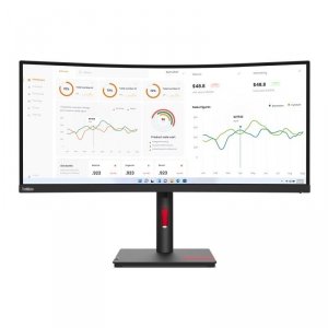 Monitor Lenovo 34&quot; ThinkVision T34w-30 (63D4ZAT1EU) z kamerką MC60 VA UWQHD 60Hz HDMI DP HUB