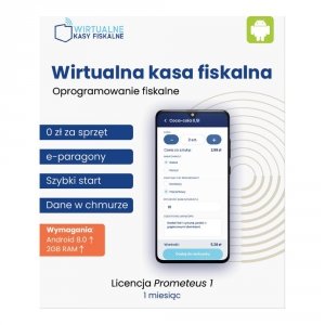Licencja ESD Wirtualna kasa fiskalna Oprogramowanie fiskalne PROMETEUS1 1 miesiąc