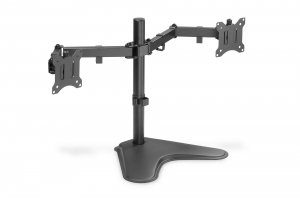 Stojak biurkowy podwójny DIGITUS 2xLCD max. 32&quot;max. 2x 8kg uchyl.-obrot quick-release