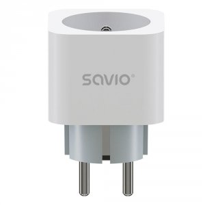 Gniazdko inteligentne Wi-Fi SAVIO AS-01, 16A, Smart z pomiarem zużycia energii, Timer
