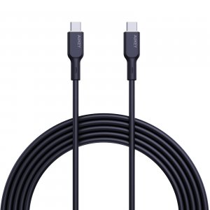 Kabel USB-C Aukey CB-SCC101 BKBK 2.0, PD, 100W, silikon, 1m
