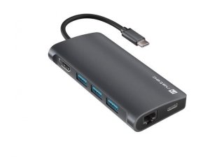 Stacja dokująca USB Natec Fowler 2 V2 Multiport USB-C -&gt; HUB USB 3.0 3x, Hdmi 4k, USB-C, RJ45, SD, Micro SD