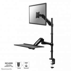 Uchwyt do ekranów Neomounts FPMA-D500KEYB biurkowy 10&quot;-27&quot; max VESA 100x100 max 9 kg Black
