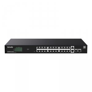 Switch zarządzalny Tenda TEG2228P-24-410W 26x1GbE + 2SFP PoE 410W