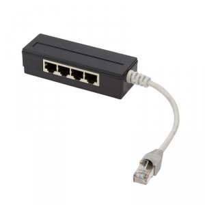 OUTLET: Splitter RJ45 4-portowy Logilink MP0032 ekranowany, 15cm - OTW OPAK