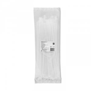 Opaski zaciskowe Qoltec wielorazowe/trytytki | 7.2*300mm | Nylon UV | Białe