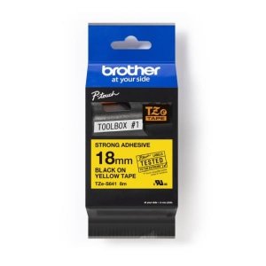 Taśma Brother TZe-S641 18mm x 8m (TZES641) - żółta, czarny nadruk