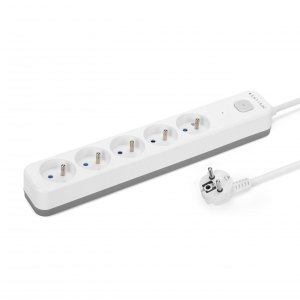 Listwa zasilająca przeciwprzepięciowa MONTIS MT187-WG-3  5 gniazd szaro-biała