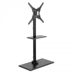 Stojak podłogowy na TV Maclean MC-972, z półką, 23&quot;-55&quot;, 35kg, czarny