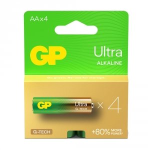OUTLET: Bateria alkaliczna AA / LR6 GP Ultra Alkaline G-TECH - 4 sztuki - USZ OPAK